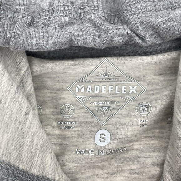 Flag & Anthem Madeflex Versatility Size Small Heather Gray Hooded Shirt NWT - Picture 5 of 9